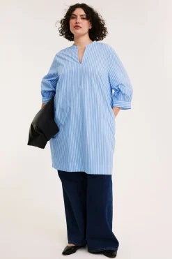 Popliinimekko | Sininen | Naiset | Kappahl