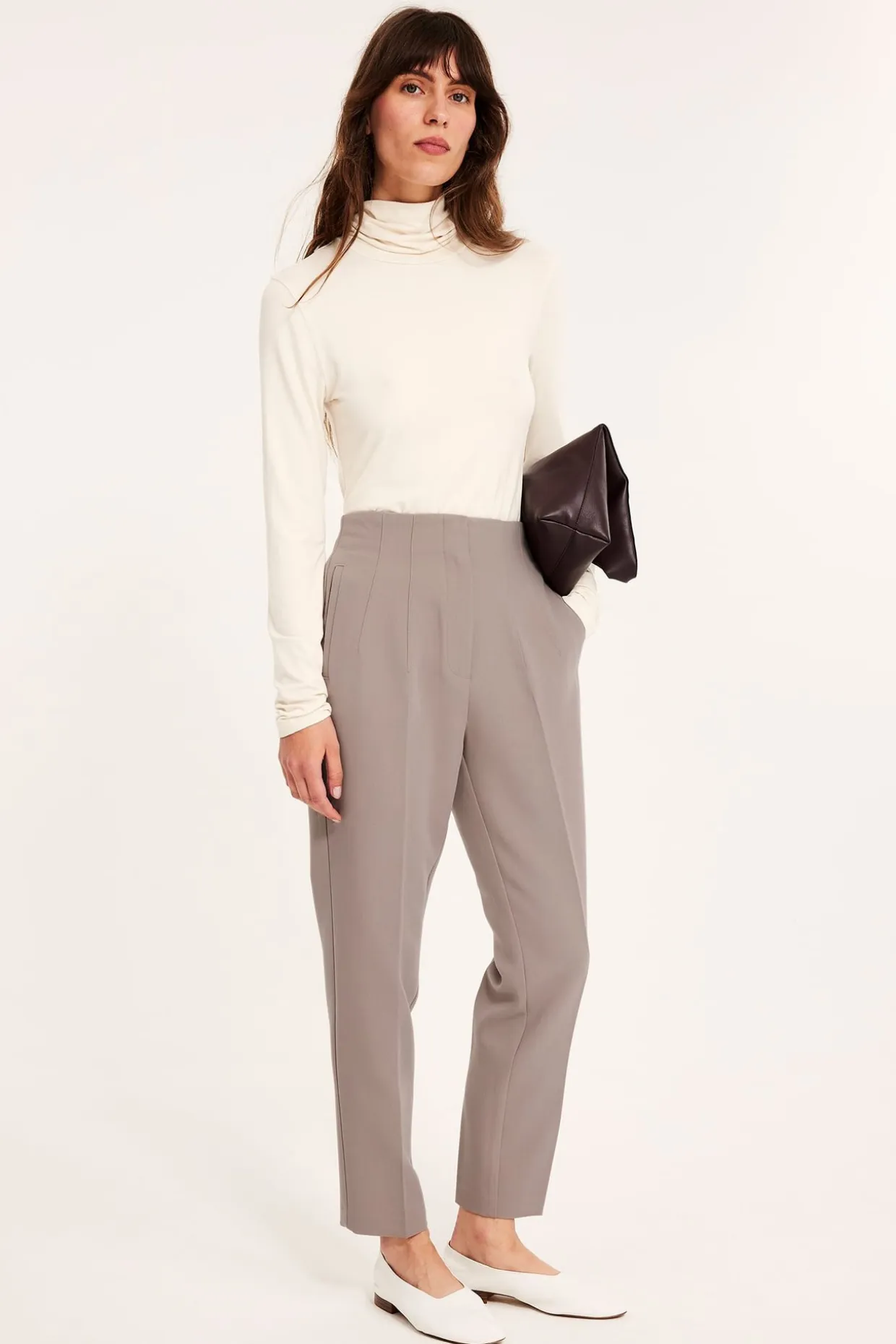 Pukuhousut | Tummanbeige | Naiset | Kappahl