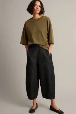 Pull-on-farkut barrel fit | Musta denim | Naiset | Kappahl