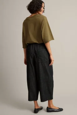 Pull-on-farkut barrel fit | Musta denim | Naiset | Kappahl