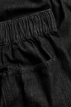Pull-on-farkut barrel fit | Musta denim | Naiset | Kappahl