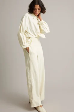 Pull-on-farkut wide fit | Beige | Naiset | Kappahl
