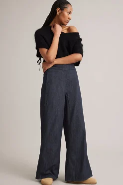 Pull-on-farkut wide fit | Tumma denim | Naiset | Kappahl