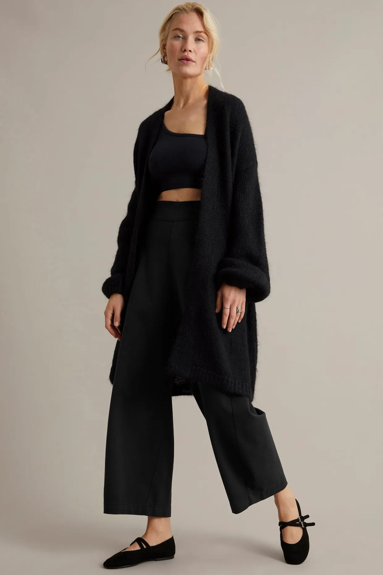 Pull on -housut barrel fit | Musta | Naiset | Kappahl