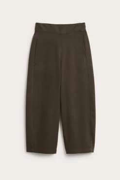 Pull on -housut barrel fit | Tummanruskea | Naiset | Kappahl