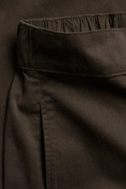 Pull on -housut barrel fit | Tummanruskea | Naiset | Kappahl