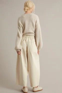 Pull on -housut barrel fit | Vaaleanbeige | Naiset | Kappahl