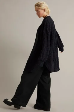 Pull-on-housut wide fit | Musta | Naiset | Kappahl