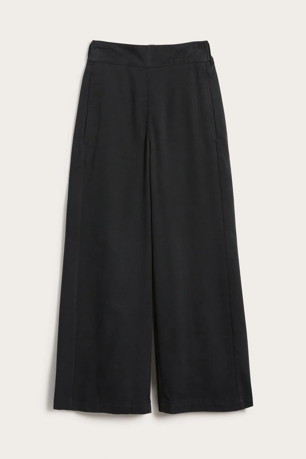 Pull-on-housut wide fit | Musta | Naiset | Kappahl