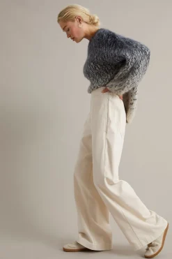 Pull-on-housut wide fit | Vaaleanbeige | Naiset | Kappahl