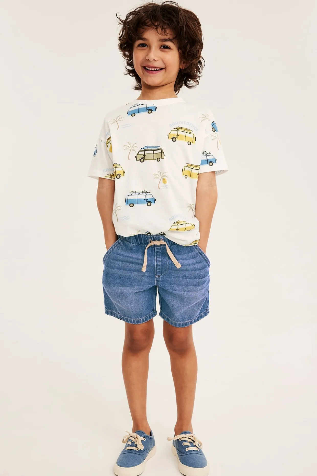 Pull-on-malliset pehmeät farkkushortsit | Tumma denim | Lapset | Kappahl