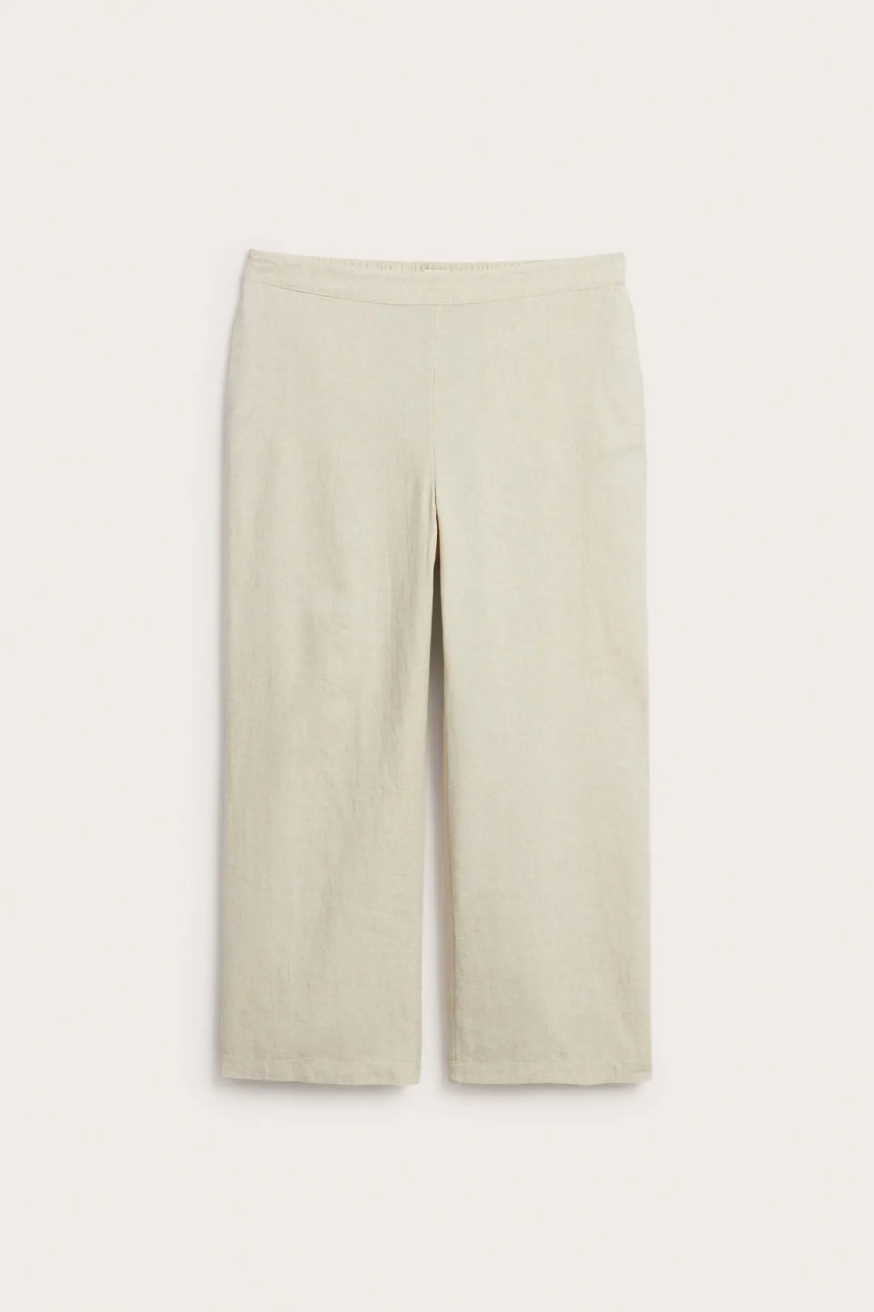Pull-on-pellavasekoitehousut | Meleerattu beige | Naiset | Kappahl