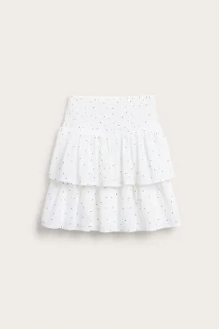 100 % puuvillaa oleva lyhyt röyhelöhame | Valkoinen | Lapset | Kappahl