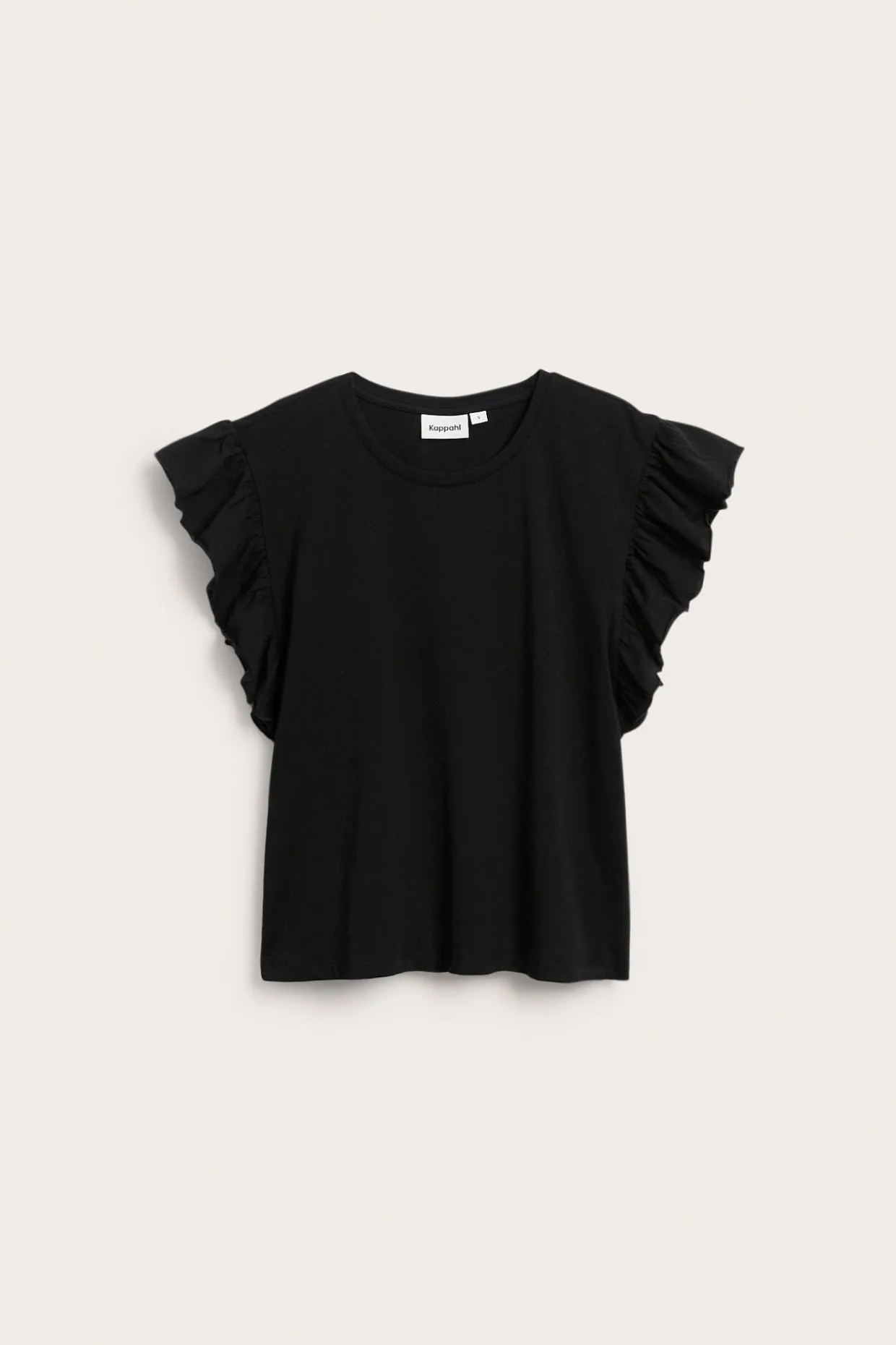 Puuvillajerseypaita röyhelöhihoilla