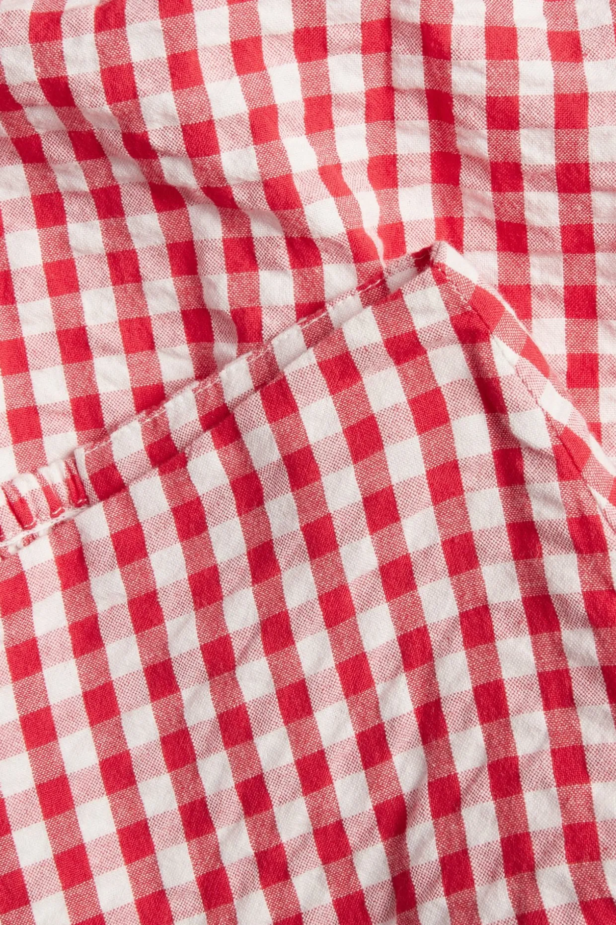 Puuvillakreppiä oleva ruudullinen midihame