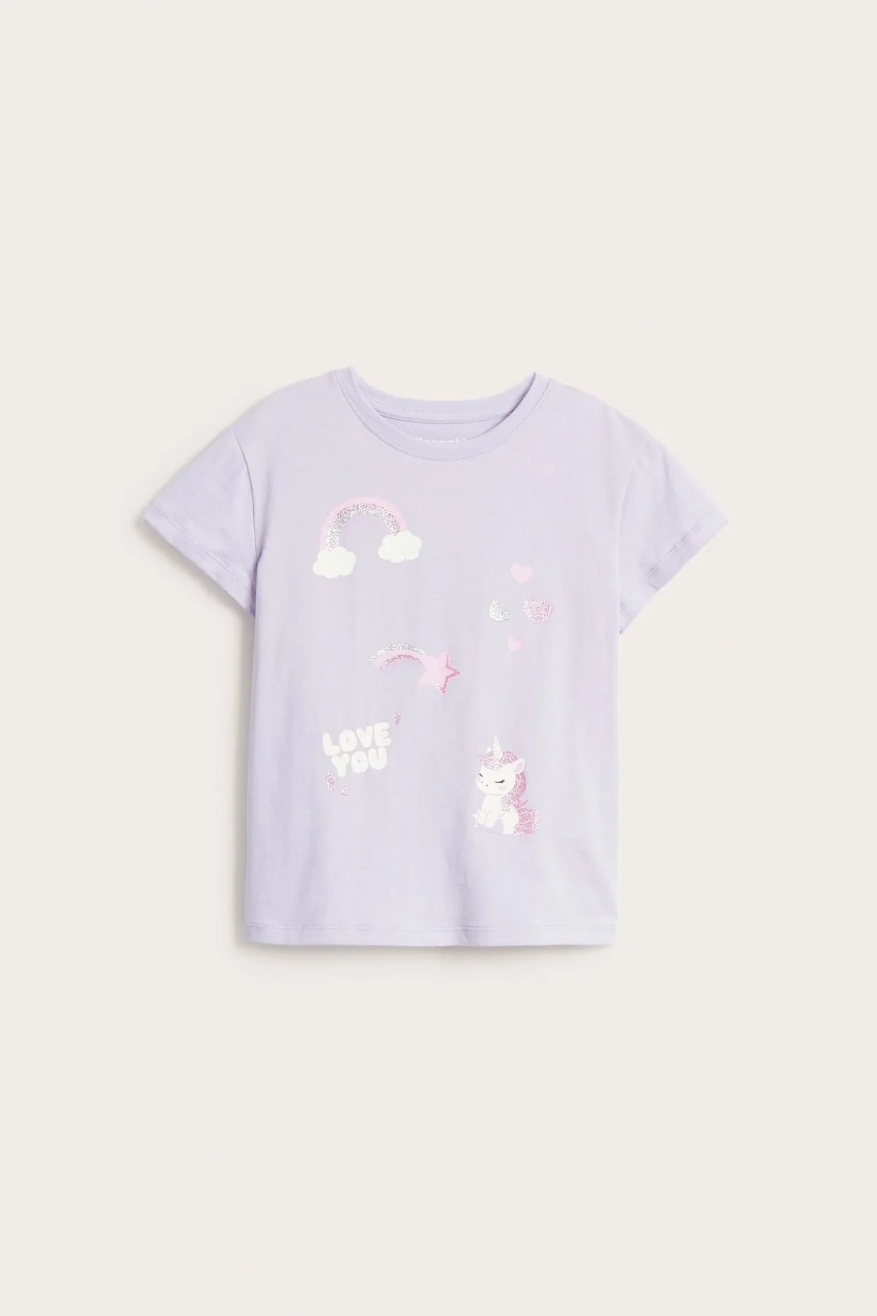 Puuvillapaita painatuksella | Vaaleanvioletti | Lapset | Kappahl