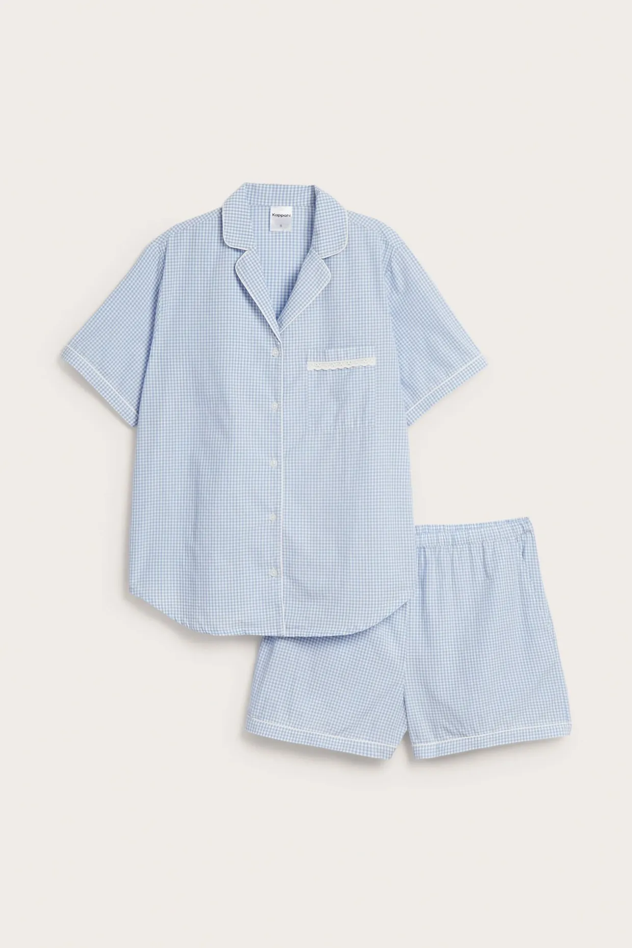 Puuvillapopliinia oleva pyjamasetti