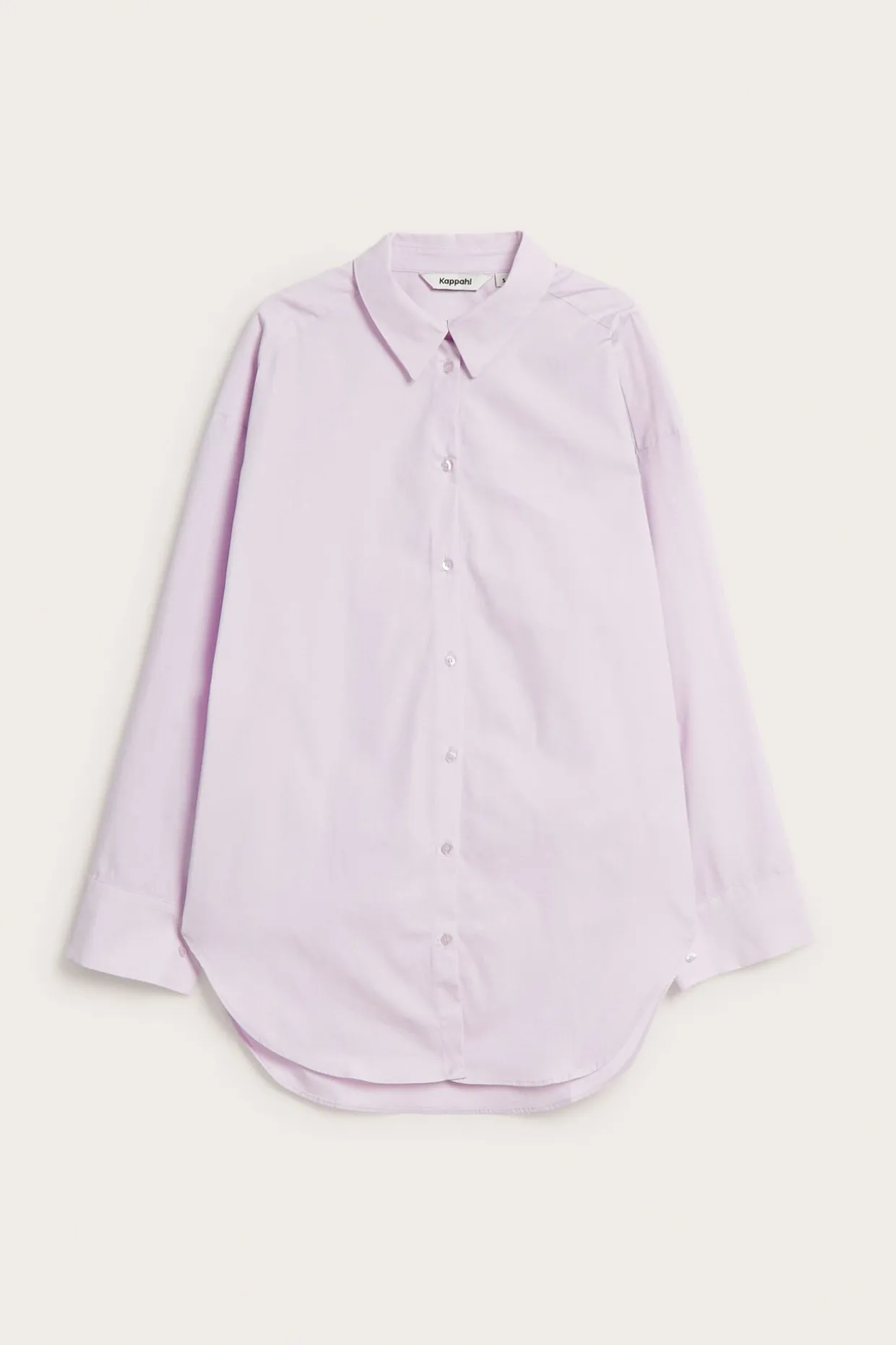 Puuvillapopliinia oleva ylimitoitettu paita