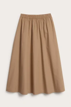 Puuvillapopliinihame | Beige | Naiset | Kappahl