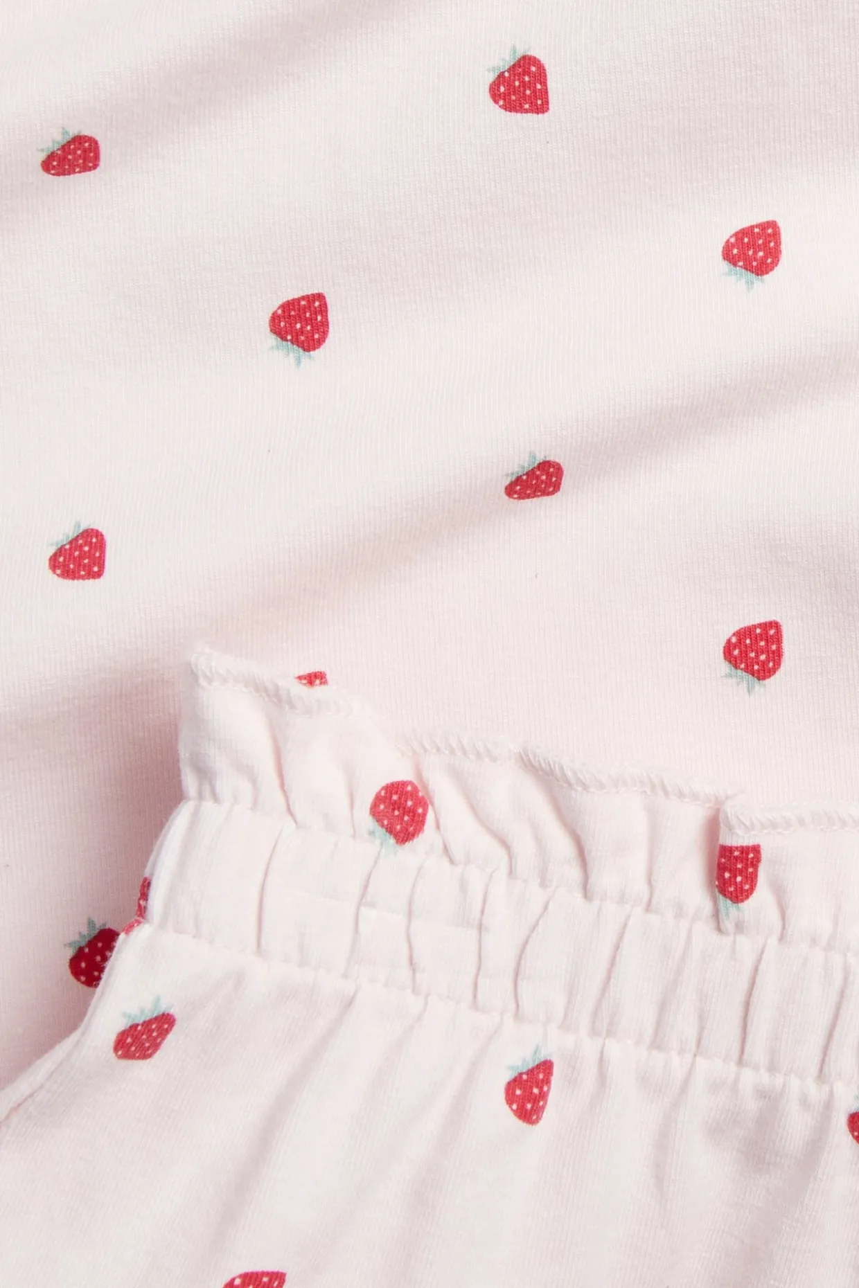 Puuvillapyjama, jossa on mansikkakuviointi | Vaaleanpunainen | Lapset | Kappahl