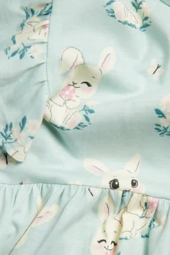 Puuvillatrikoosta valmistettu mekko, jossa on pupukuvio | Vihreä | Lapset | Kappahl