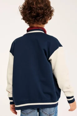 Puuvillatrikoota oleva baseball-takki | Tummansininen | Lapset | Kappahl