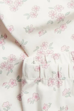 Puuvillatrikoota olevat kukkakuvioiset leggingsit | Luonnonvalkoinen | Lapset | Kappahl