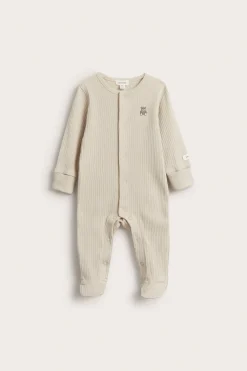 Pyjama brodeerauksella | Beige | Vauvat | Newbie