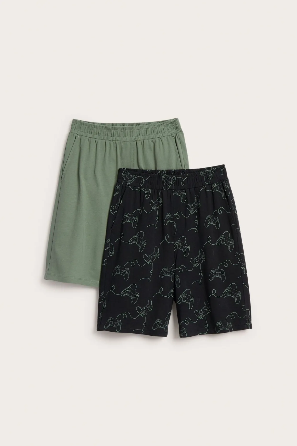 Pyjamasshortsit, 2 kpl:n pakkaus | Musta | Lapset | Kappahl