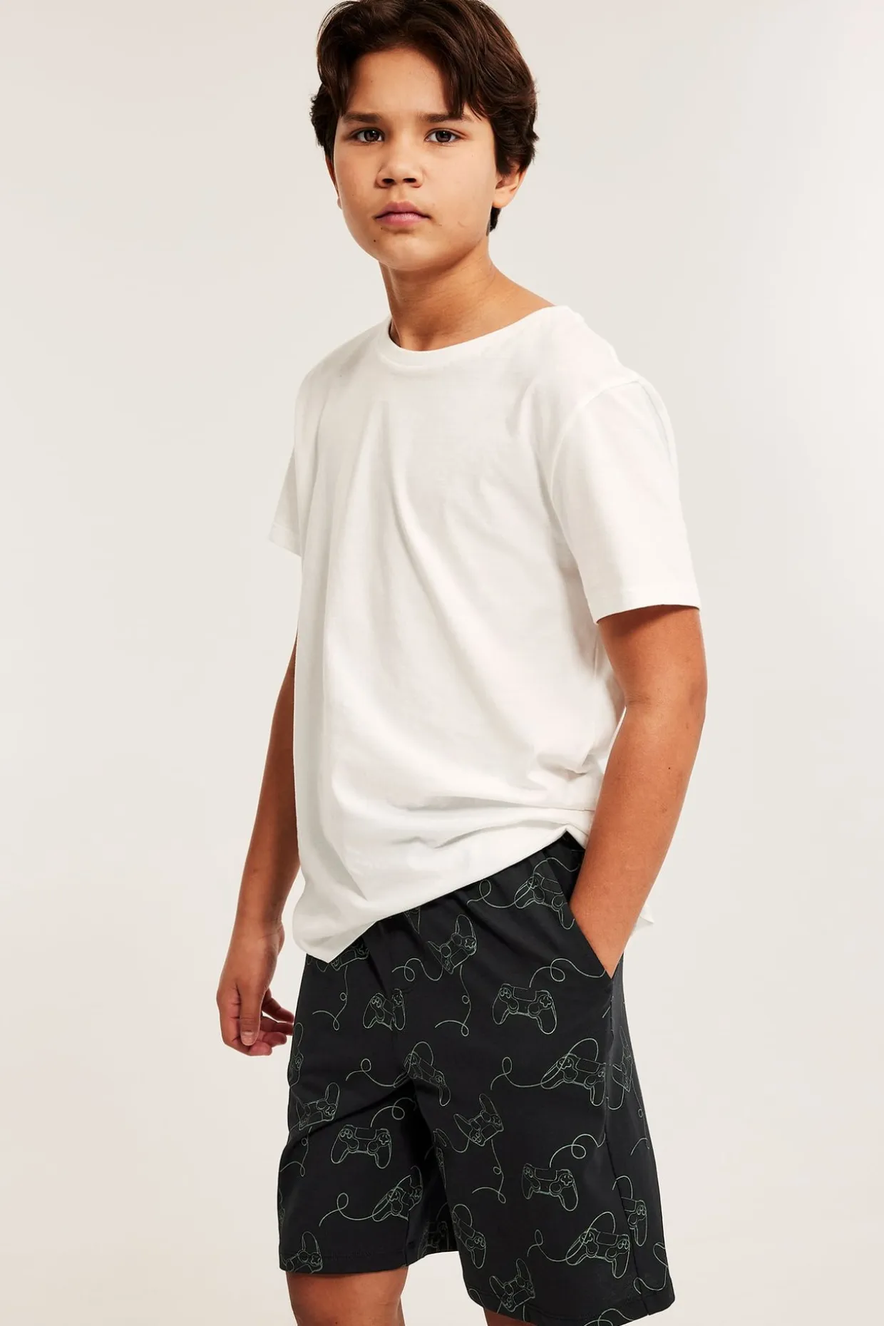 Pyjamasshortsit, 2 kpl:n pakkaus | Musta | Lapset | Kappahl