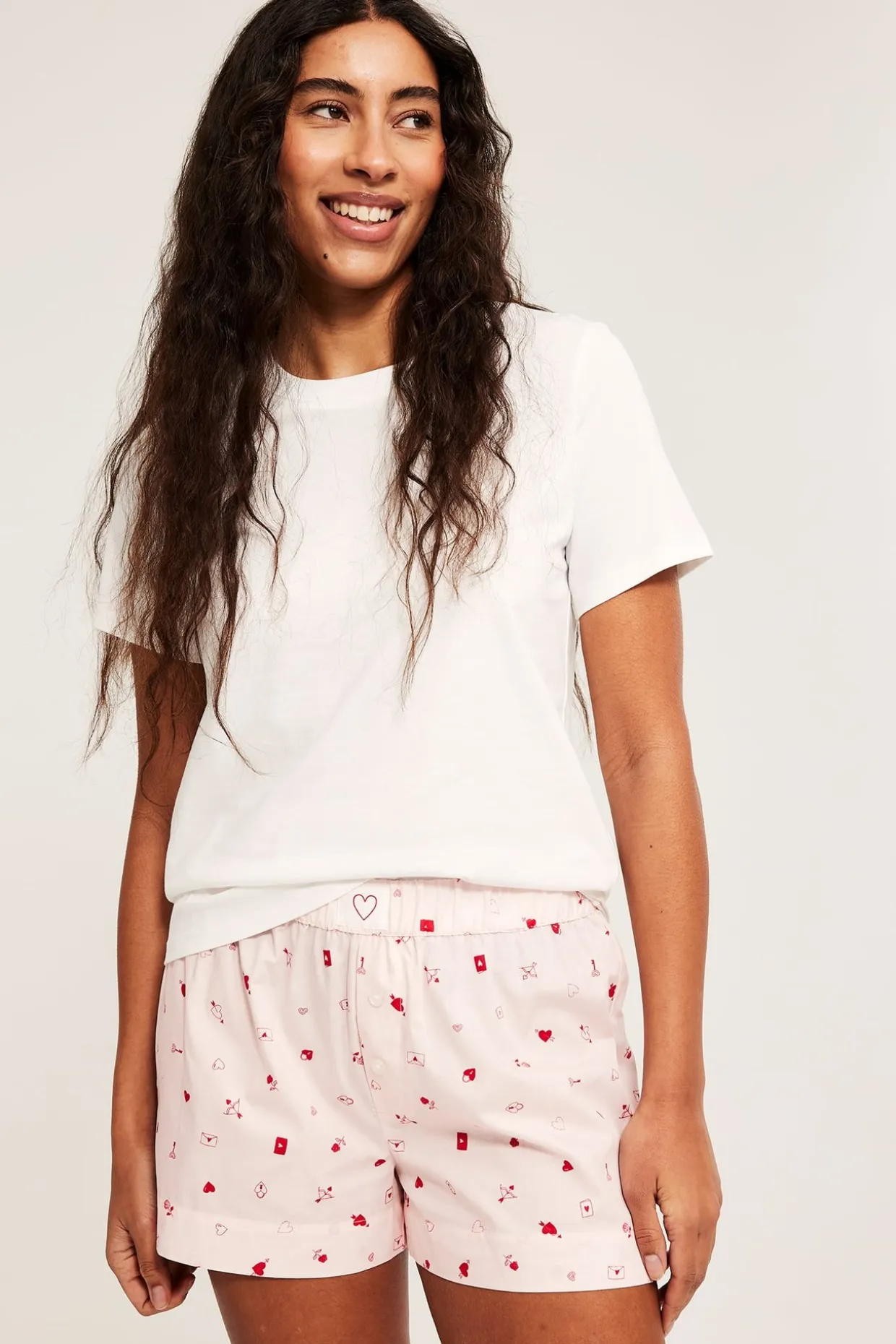 Pyjamasshortsit | Vaaleanpunainen | Naiset | Kappahl
