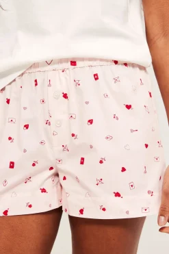 Pyjamasshortsit | Vaaleanpunainen | Naiset | Kappahl