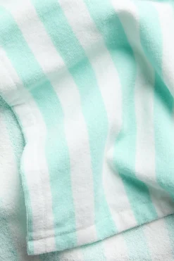 Raidallinen kylpyponcho puuvillafroteesta | Vihreä | Lapset | Kappahl