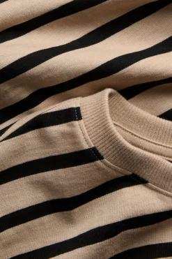 Raidallinen lyhythihainen paita | Beige | Naiset | Kappahl