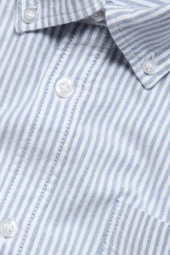 Raidallinen oxford-kauluspaita, regular fit | Sininen | Miehet | Kappahl