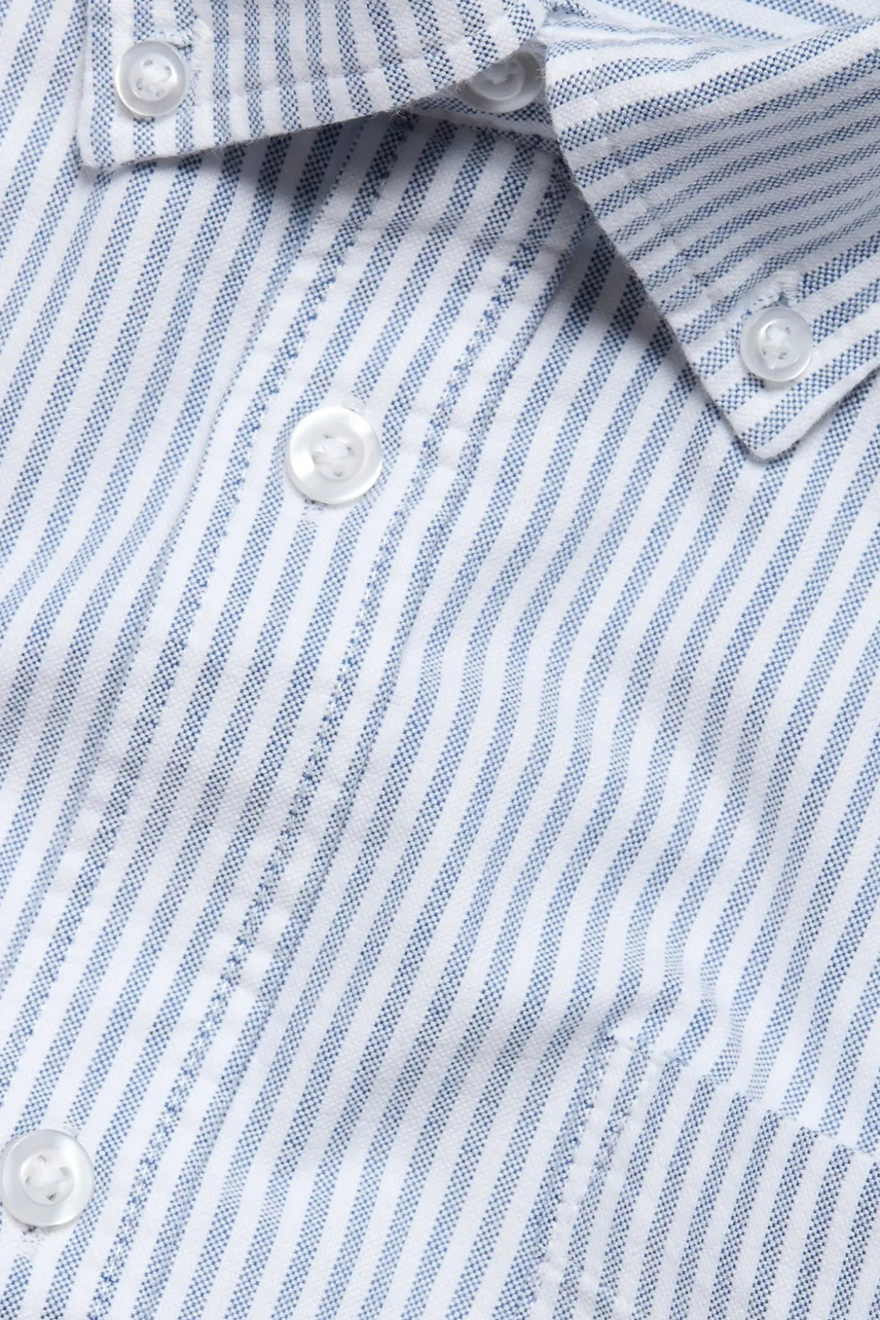 Raidallinen oxford-kauluspaita, regular fit | Sininen | Miehet | Kappahl