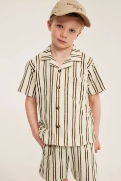 Raidalliset collegeshortsit | Vaaleanbeige | Lapset | Kappahl