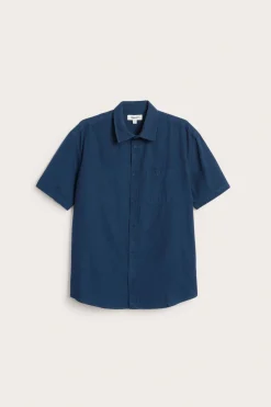 Regular fit -mallinen lyhythihainen kauluspaita | Sininen | Miehet | Kappahl