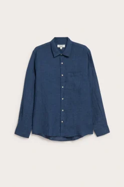 Regular fit -pellavapaita | Tummansininen | Miehet | Kappahl