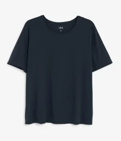 Regular-mallinen puuvilla-t-paita | Tummansininen | Naiset | Kappahl
