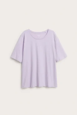 Regular-mallinen puuvilla-t-paita | Vaaleanvioletti | Naiset | Kappahl