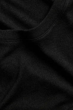Regular-mallinen t-paita viskoosisekoitteesta | Musta | Naiset | Kappahl