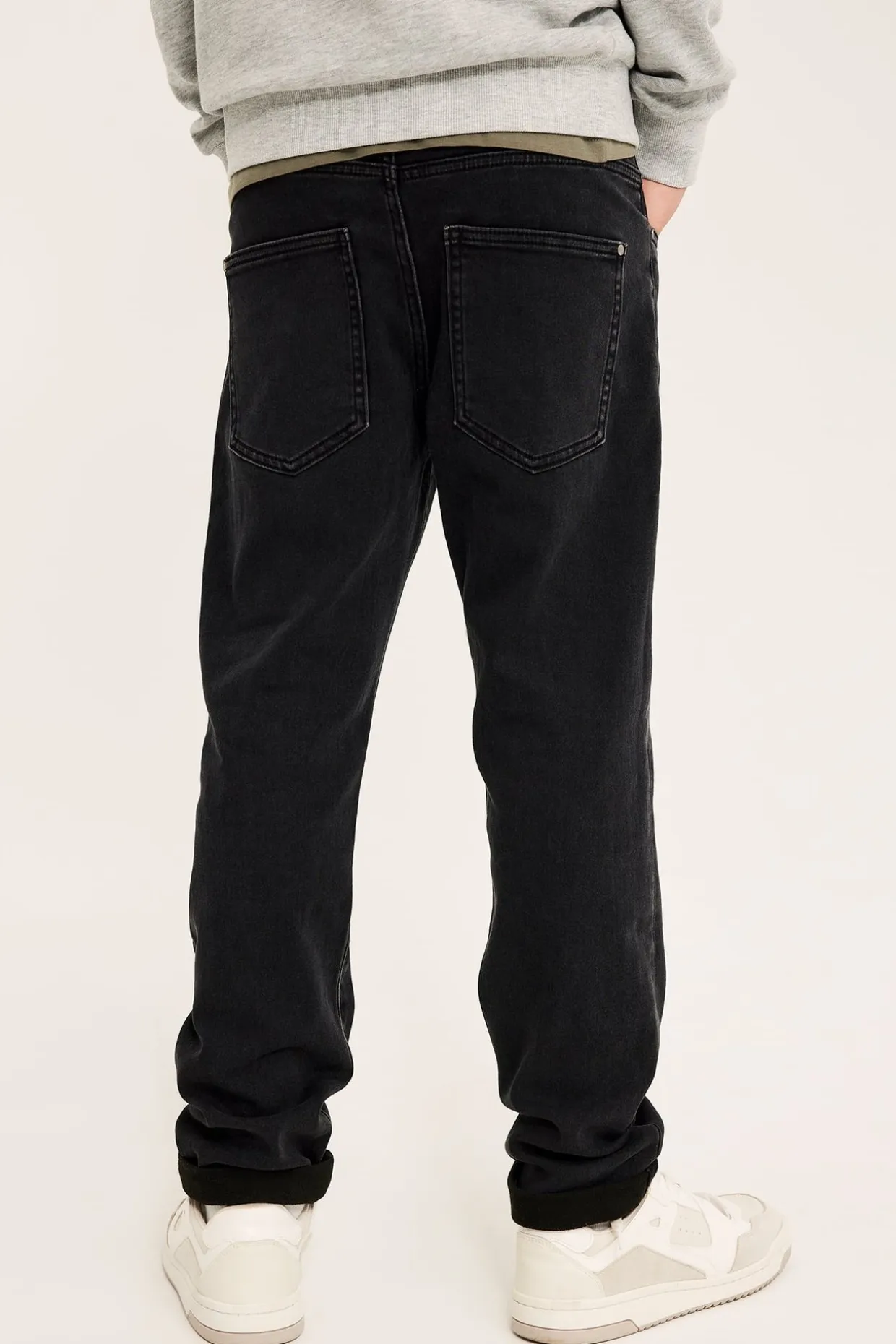 Relaxed jeans jogger denim | Musta denim | Lapset | Kappahl