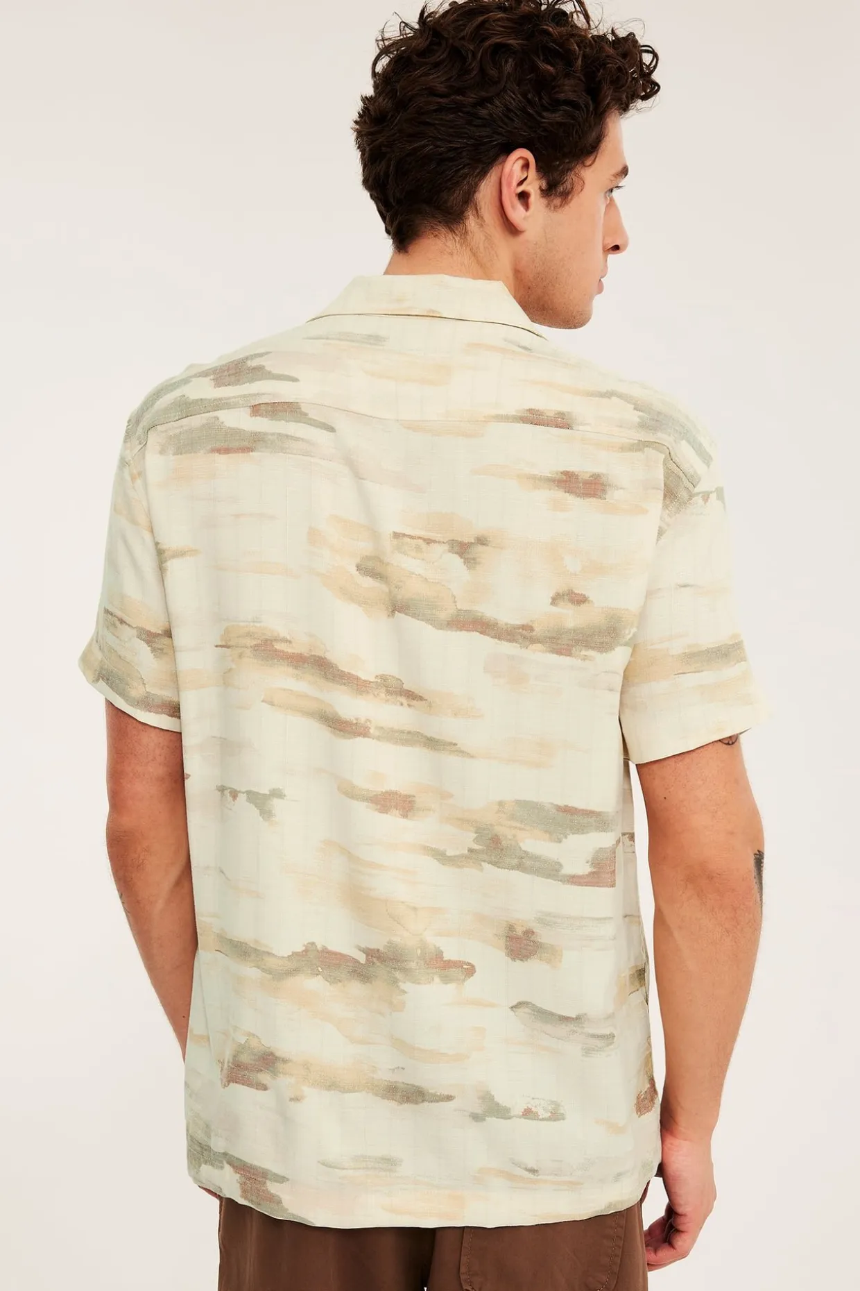 Resort-paita viskoosisekoitteesta | Beige | Miehet | Kappahl
