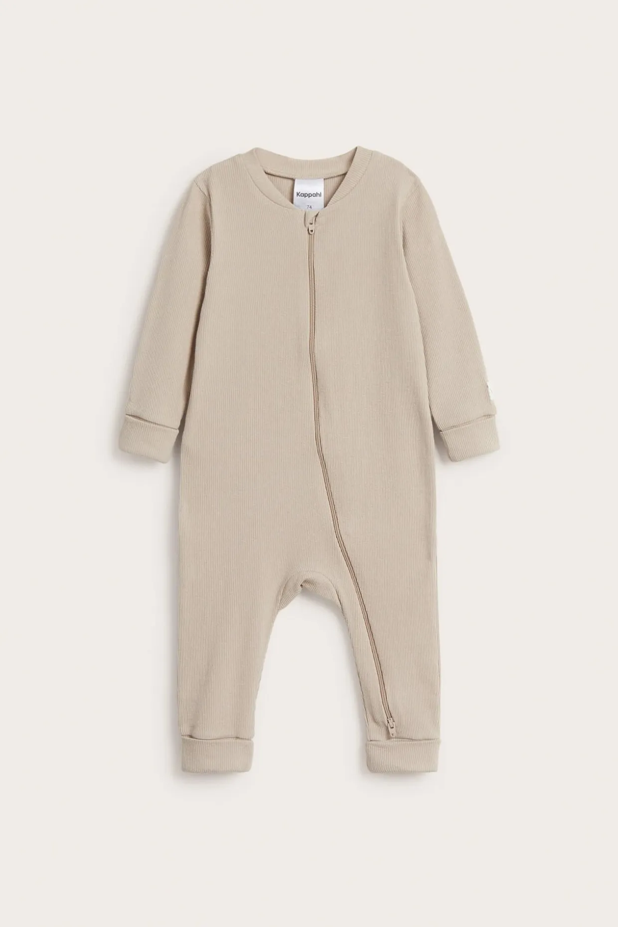 Ribattu haalariasu, jossa on käännettävät resorit. | Beige | Vauvat | Kappahl