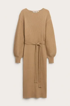 Ribattu mekko | Beige | Naiset | Kappahl