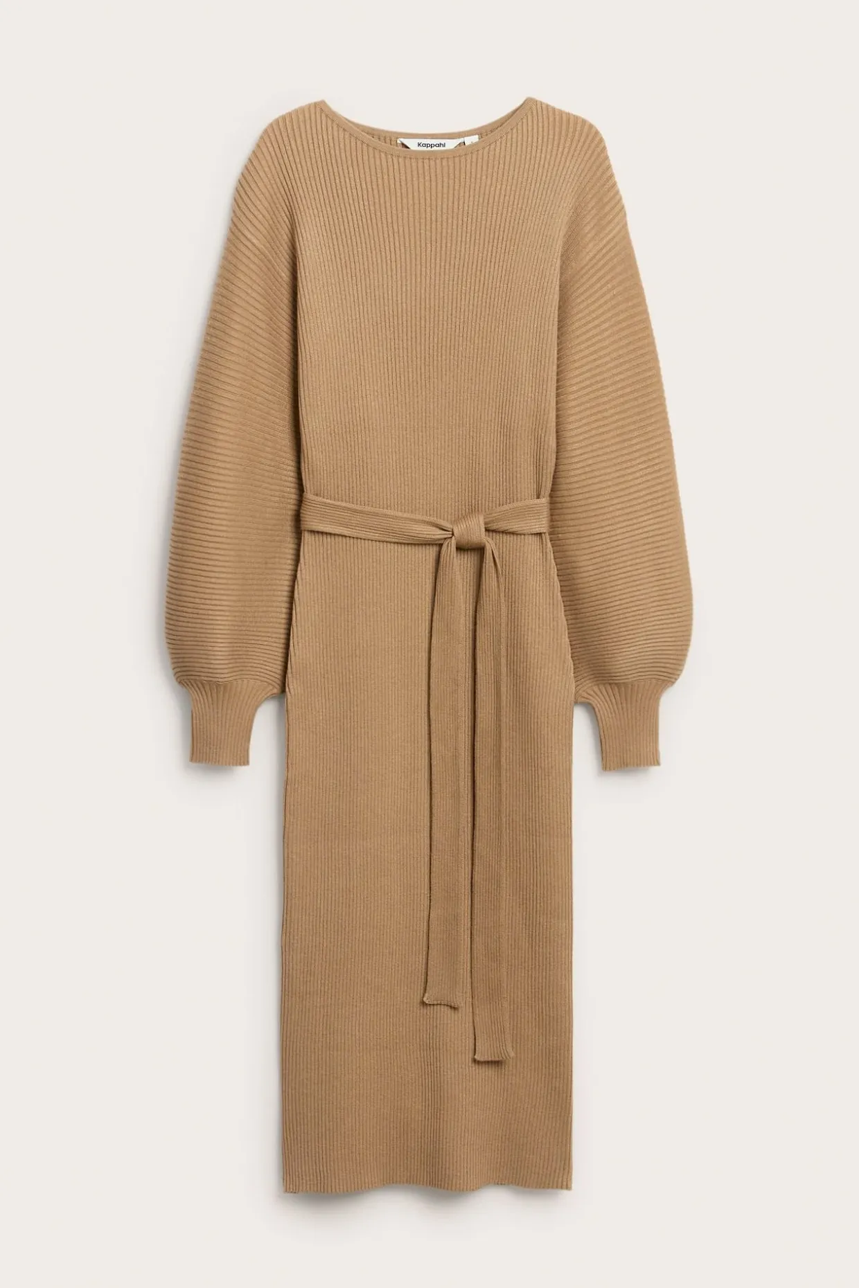 Ribattu mekko | Beige | Naiset | Kappahl