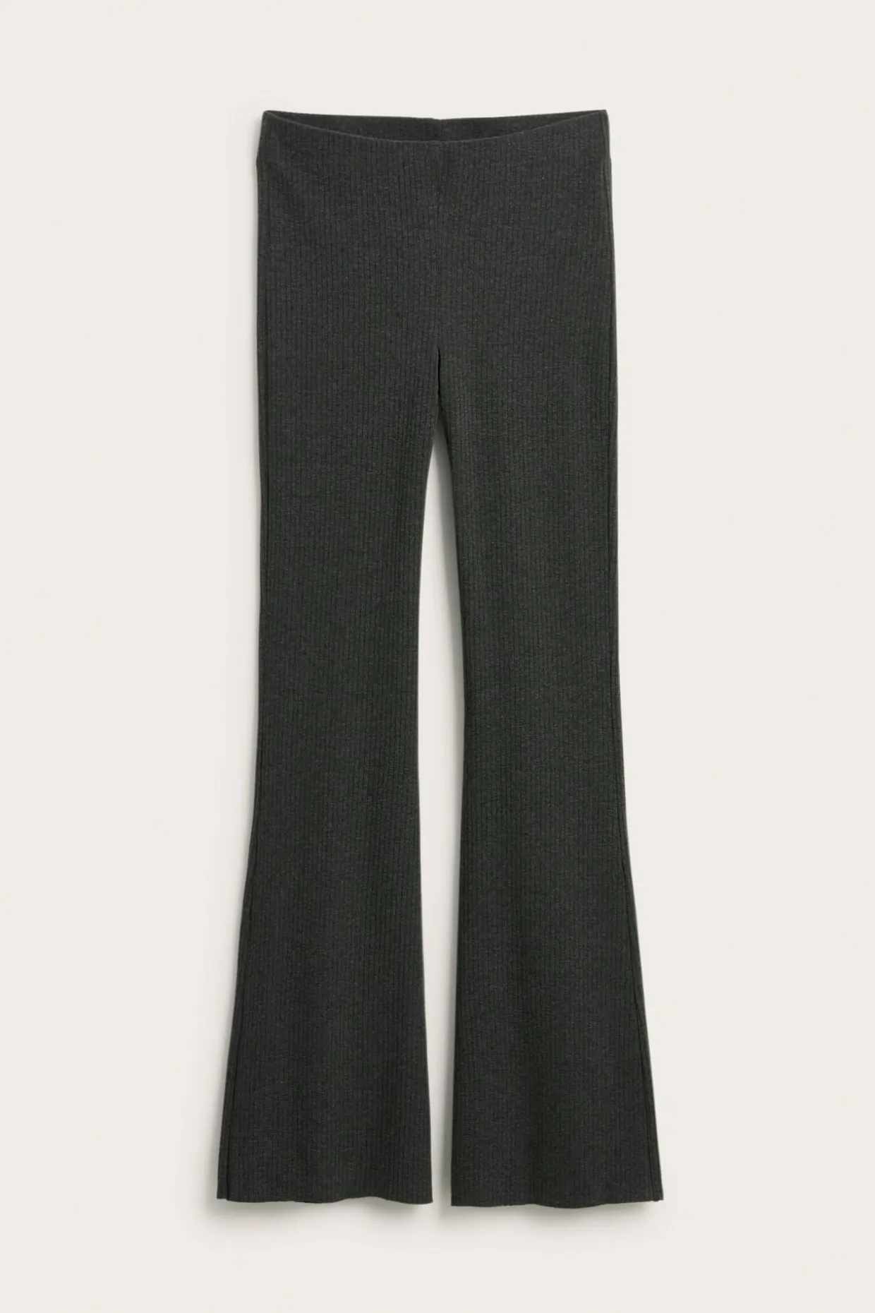 Ribatut bootcut-housut | Antrasiitti | Naiset | Kappahl