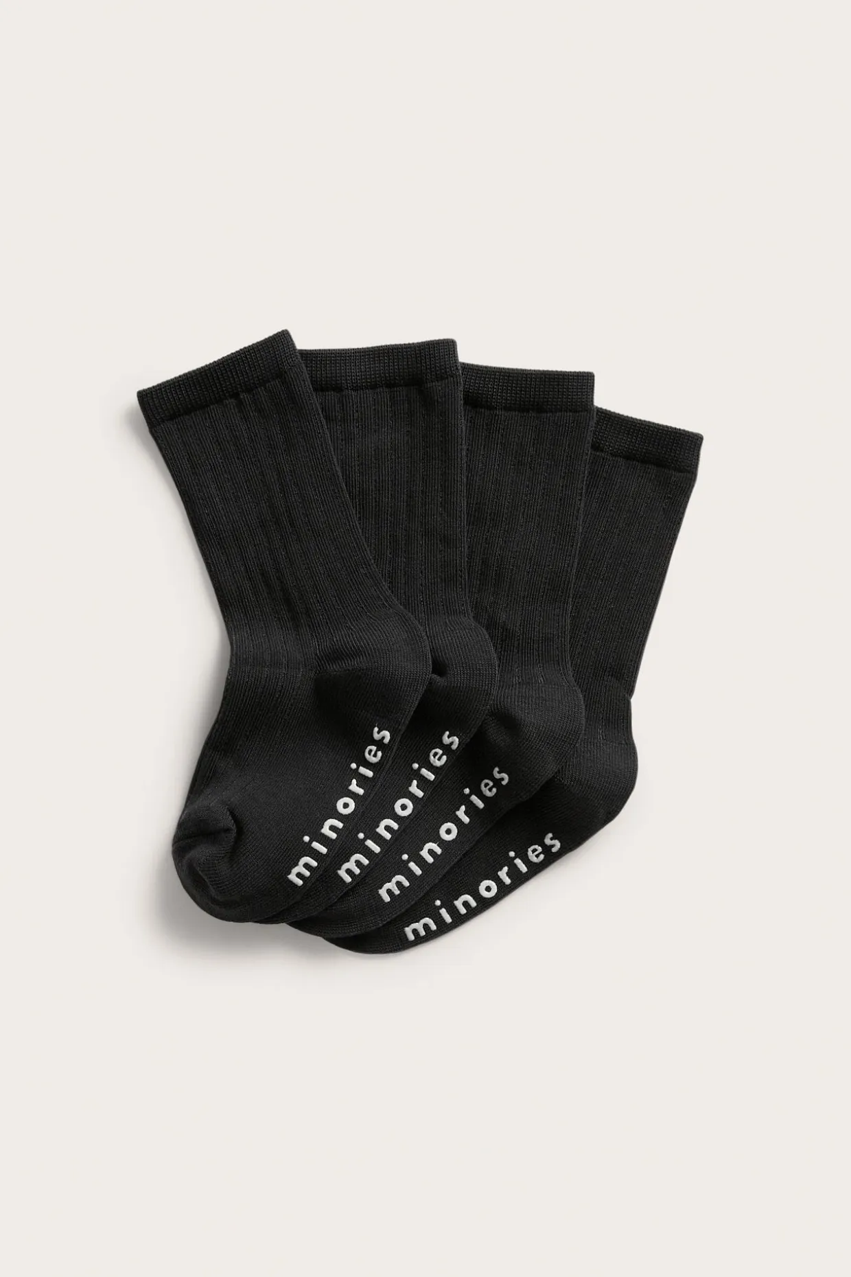 Ribatut lasten sukat, 4-pack | Musta | Lapset | Kappahl