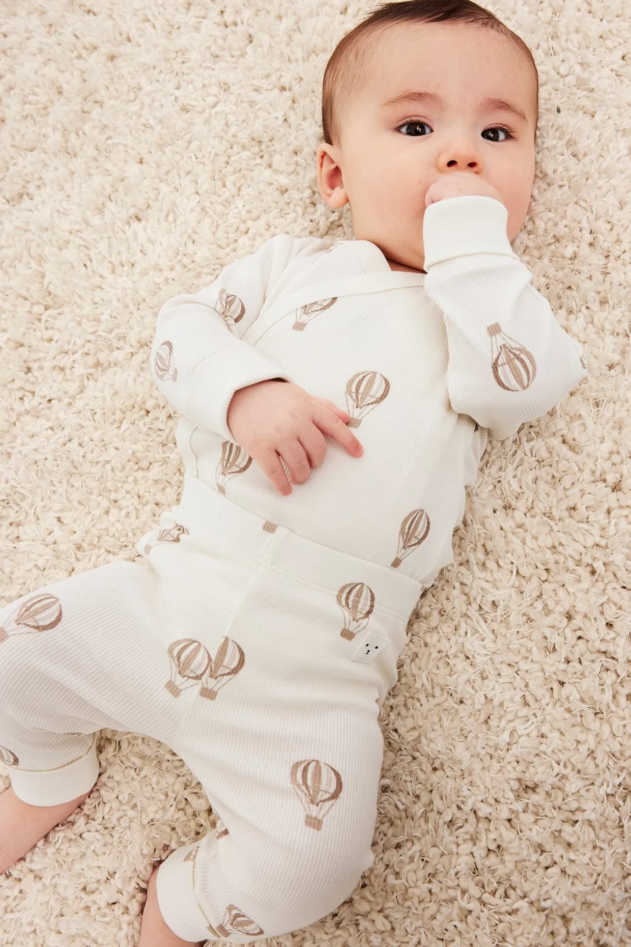 Ribatut leggingsit | Beige | Vauvat | Kappahl